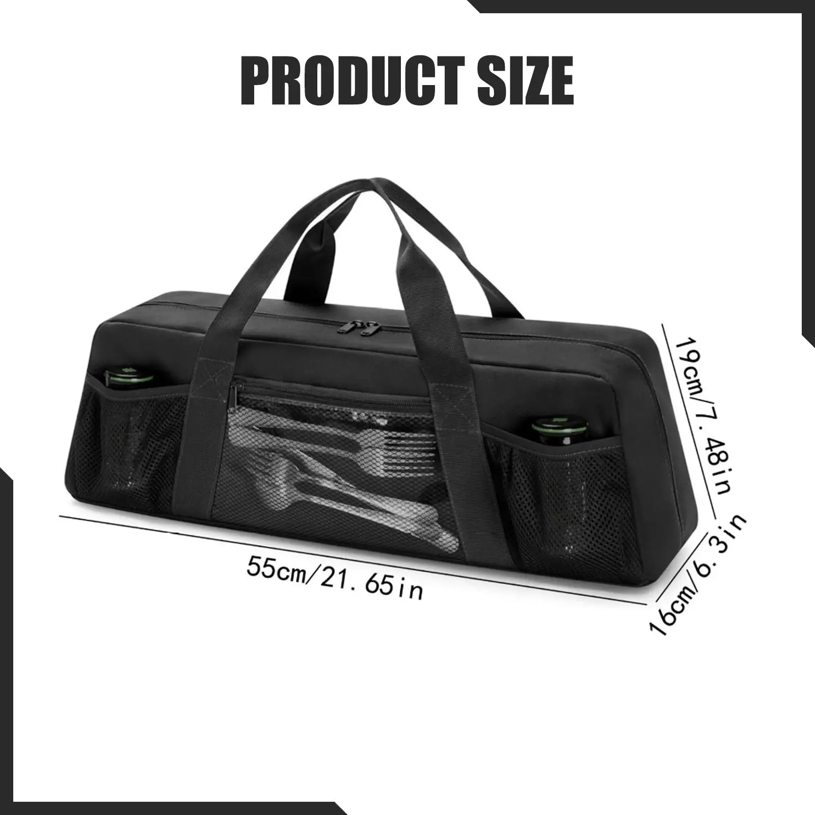 

Grill Accessory Storage Grill Tool Storage Bag Outdoor BBQ Utensil Holder for Car Trip BBQ Grilling Festival Parties Travel