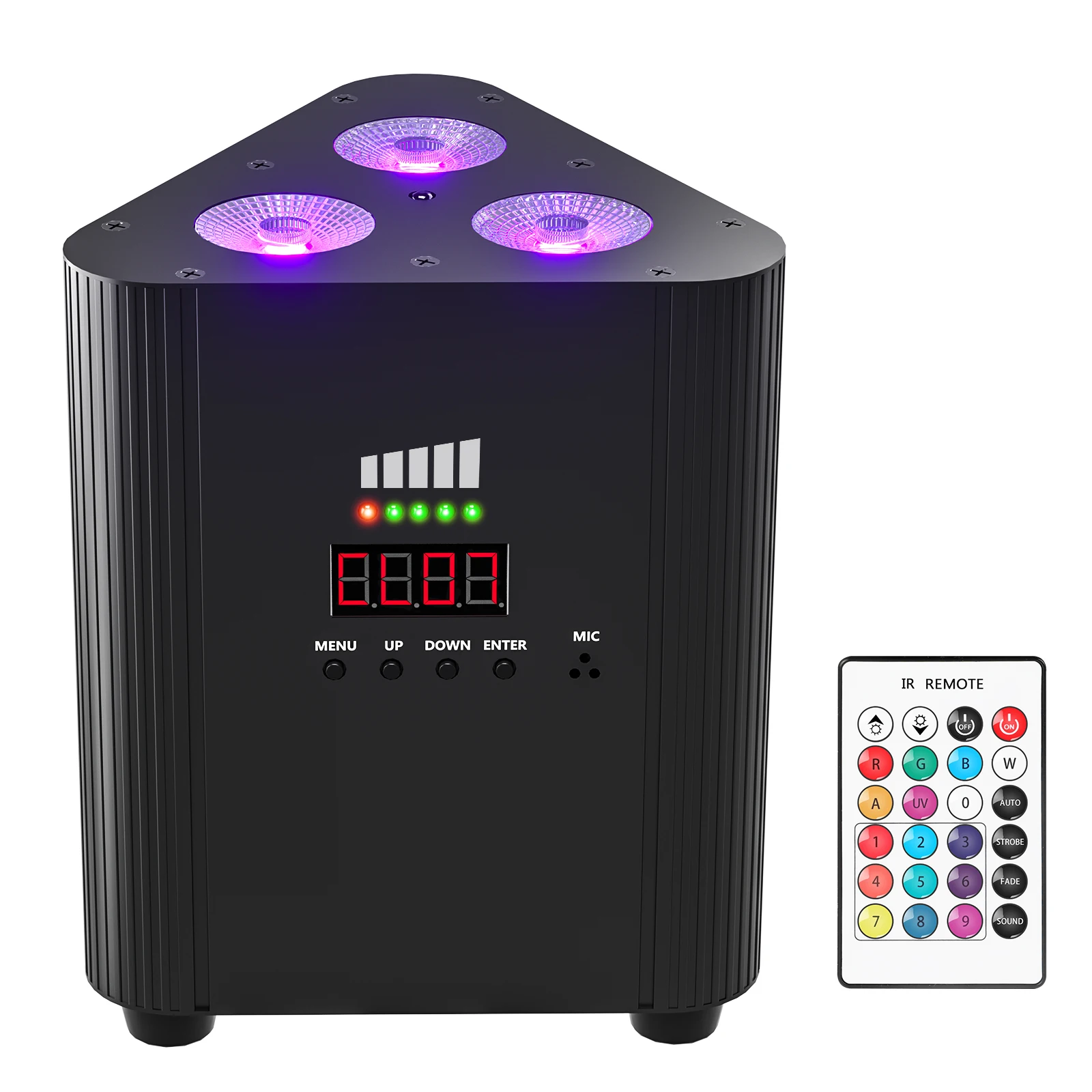 U'King 4PCS 4in1 RGBW LED Batterie Par Licht 3x4W Dreieck Waschen Wand Licht DMX512 Drahtlose Effekt Licht für Konzert Disco Party