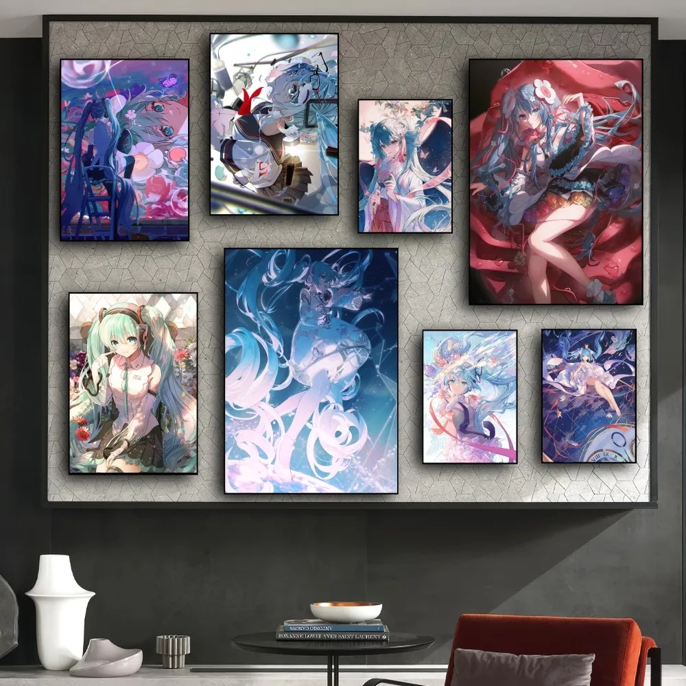 BiliBili Anime Hatsunes Miku Poster Prints Wall Pictures Liv