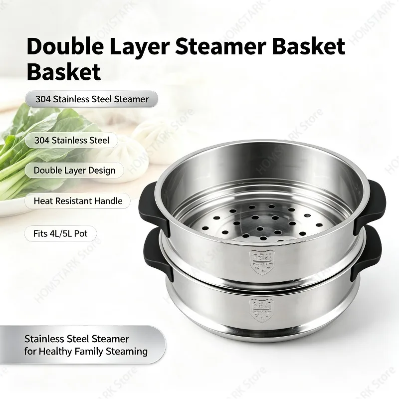 Electric Pressure Cooker Replacement Parts, Ceramic Coated Pot, 3-grid Liner & Stainless Steel Steamer Rack Home Supply