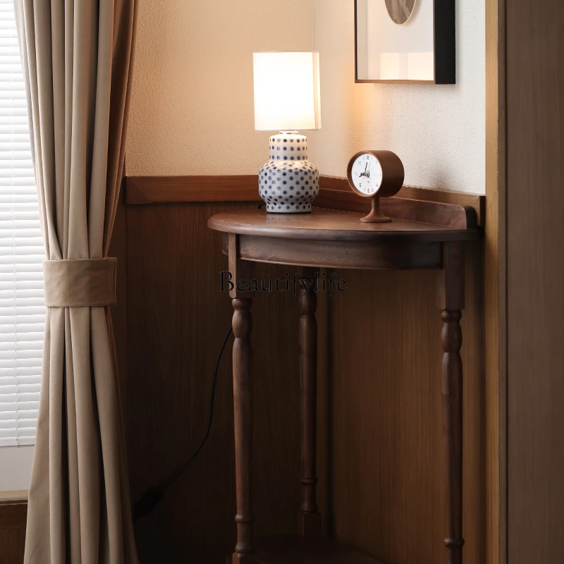 

Black walnut medieval entrance table new Chinese style table