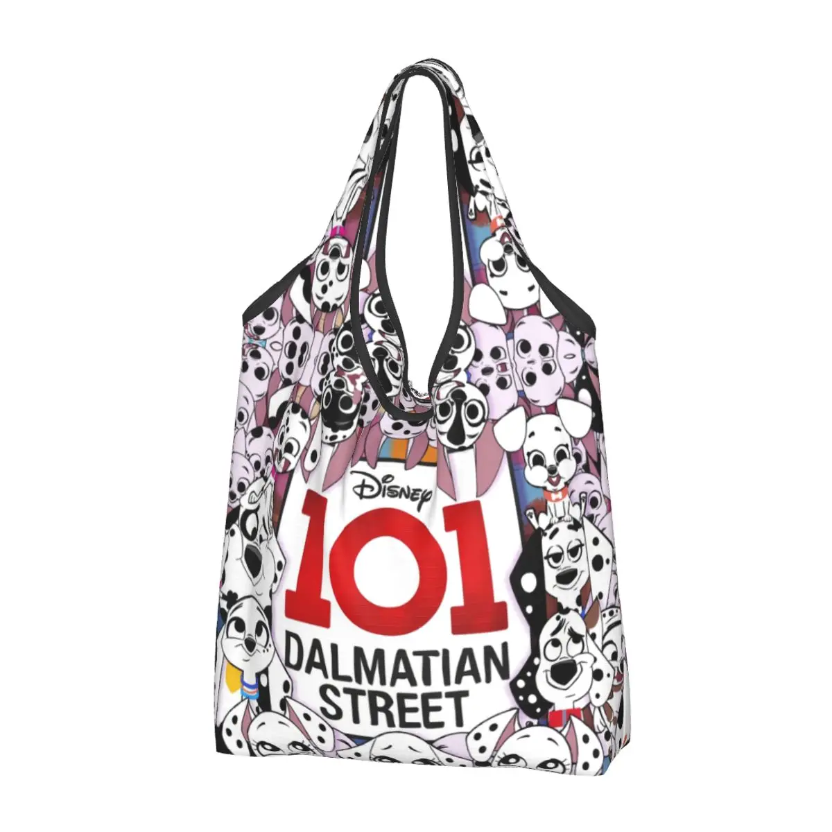 

Custom Recycling Disney One Hundred And One 101 Dalmatians Shopping Bag Tote Bag Portable Animated Films Groceries Shopper Bags