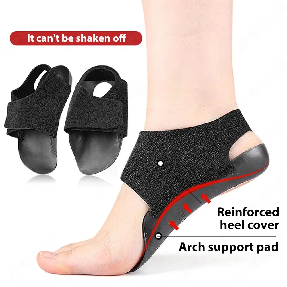 2Pcs Cushioned Soft Elastic Pads Arch Support Sleeves Fabric Arch Socks For Flat Foot Pain Relief Plantar Fasciitis Heels Pads