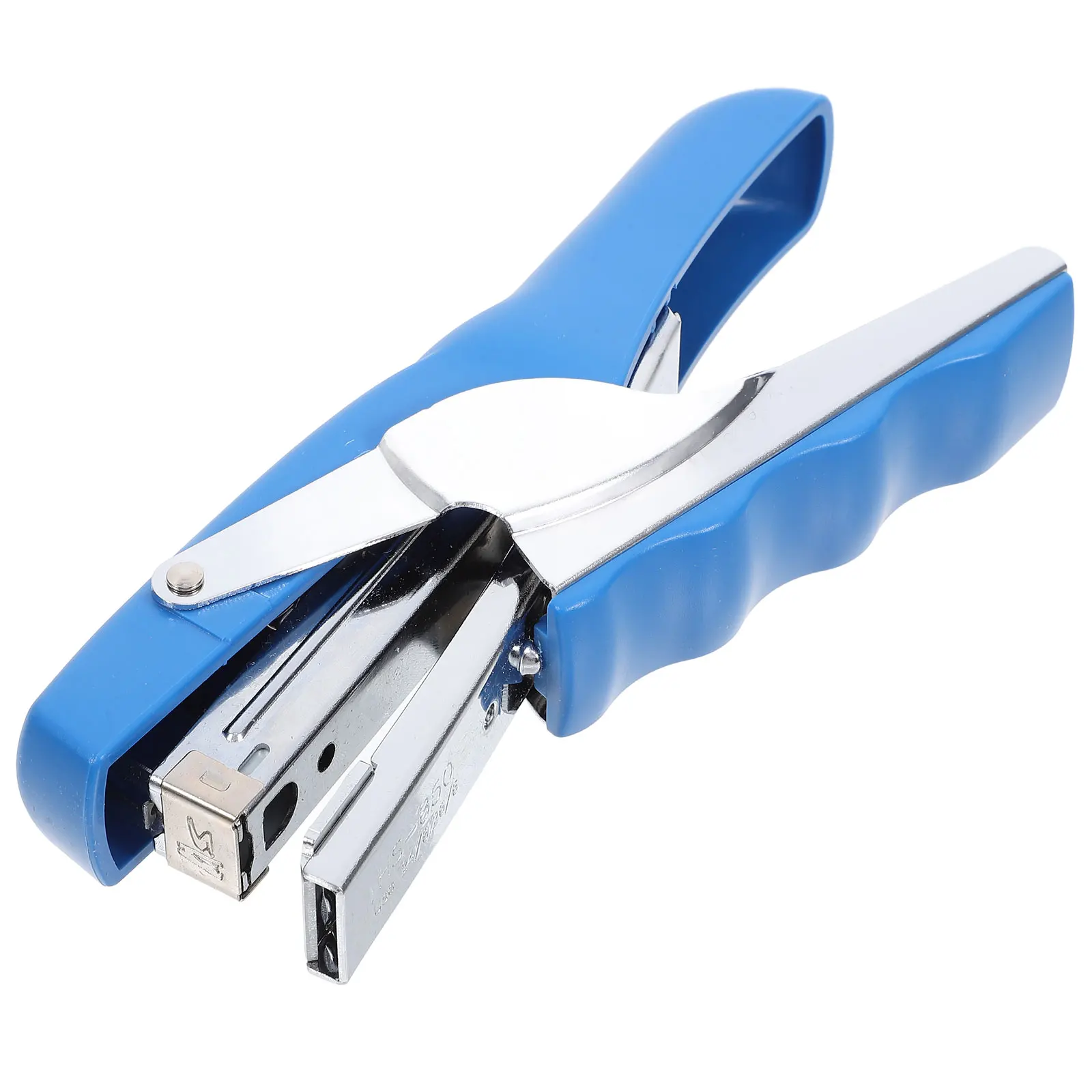 

Handheld Stapler Metal Reusable Classroom Teacher Office Supplies Portable Blue Bulk Tool Students Daily Files Paper Efficient