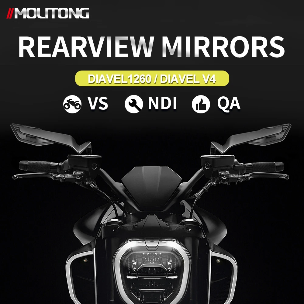 

For Ducati XDIAVEL X Diavel 1262 S Dark 2021-2025 DIAVEL 1260 S 2019-2025 Motorcycle Rearview Mirrors HD Vision Side Mirror