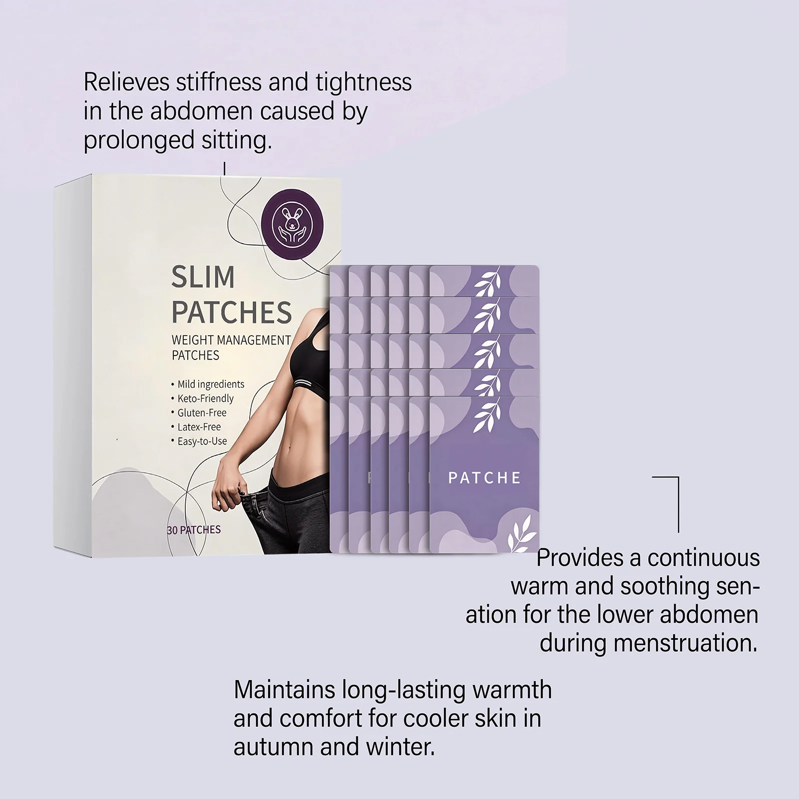 Slim Patches Weight Management Body Care Patches Latex‑Free Gentle Skin Patches for Daily Body Care