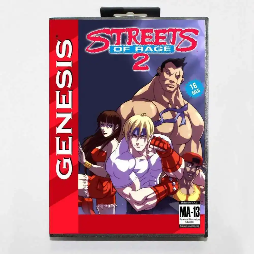 Игровой картридж Street Of Rage 2 MD с коробкой из США для 16-битной системы Sega Megadrive Genesis
