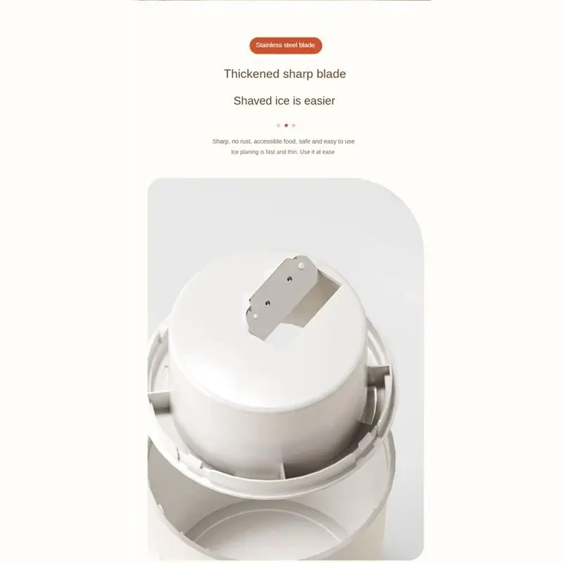A53Q-Ice Crusher Manual Rotary Ice Crusher Small Manual Shaving Ice Machine For Household Kitchen Handheld Snow Crusher