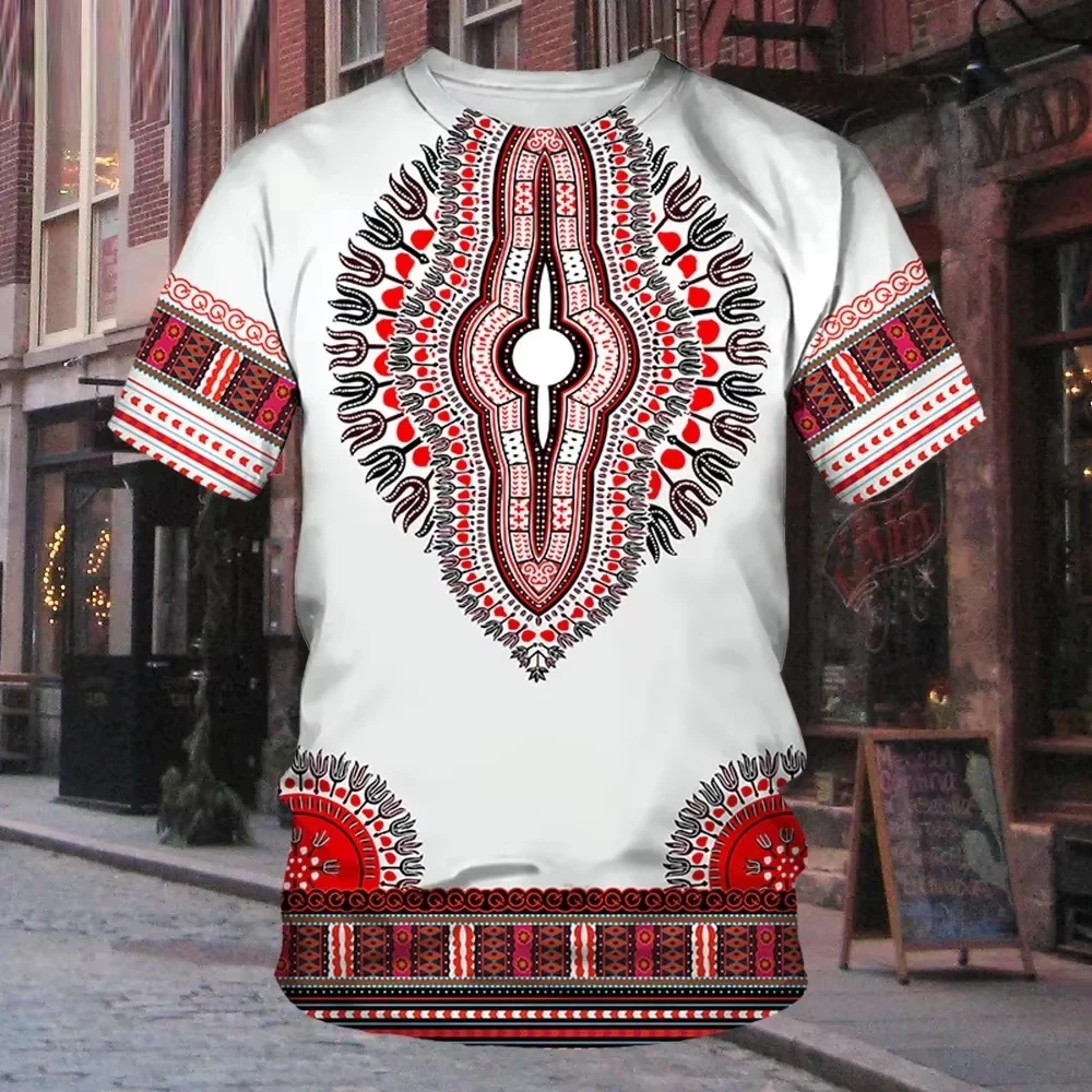 Newest Summer Men Clothing 3d Print Vintage African Style Men Streetwear T-Shirts Men Fashion Harajuku Casual Oversized T Shirt image 2