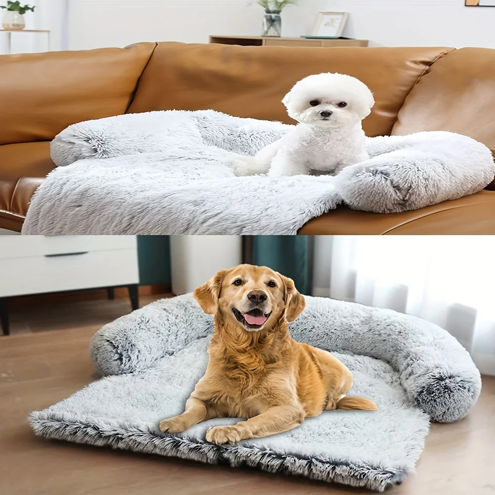 

Washable Pet Sofa Bed For Small Dogs & Cats - Cozy Plush Mat, Removable Cover, Ideal For Car Seats & Protection