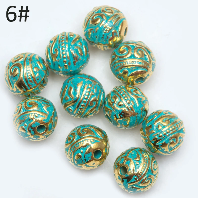 20/50/100/150Pcs Tibetan Beads Charms For Jewelry Necklace Bracelet DIY Spacer Bead Caps Flower Round Shape