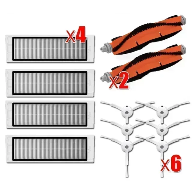 New Main brush Washable hepa filter side brush kit for Xiaomi Mi vacuum 1st 1S Robot Roborock S50 S51 S55 S6 T60 T61 T65 parts