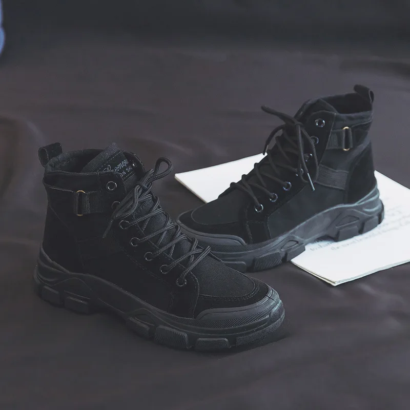 2023 Female Autumn New Canvas Boots Student Wild Knight Short Women Boots Short Tube High Top Small Short Boots Canvas Shoes