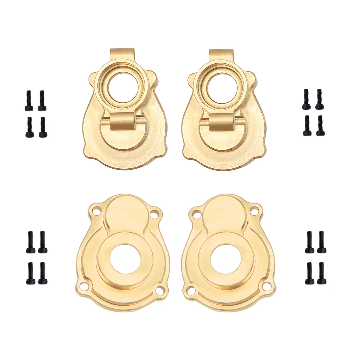 Heavy Brass Counterweight Portal Drive Axle Housing Diff Cover Knuckles for 1/10 RC Crawler TRX4 F150 TRX6 Upgrade Parts