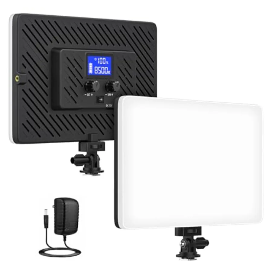 

Светодиодная видеопанель 20Вт, двухцветный комплект освещения для фотографии с аккумулятором 4000 мАч, регулируемая яркость 2500-8500K, свет для конференций и студий