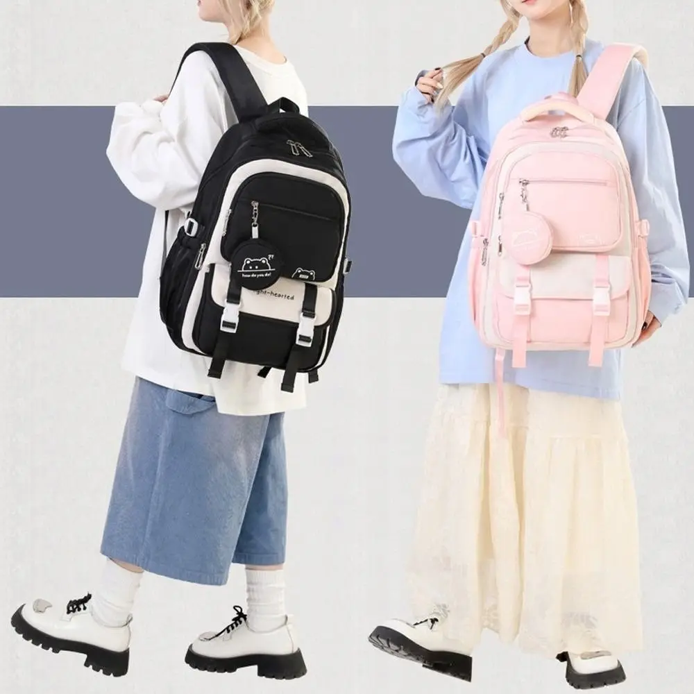 Tas Ransel Kapasitas Besar Tahan Lama Tas Sekolah Ringan Kasual Tas Bahu Multifungsi untuk Pelajar