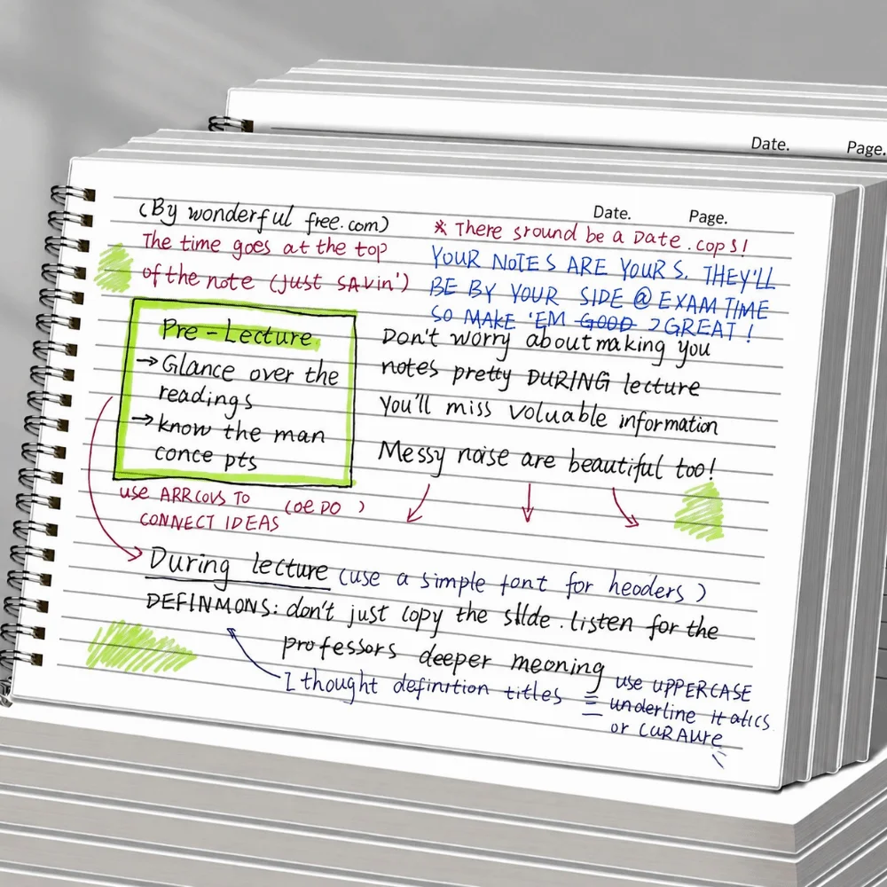Multi-functional B5 Notebook 60 Sheets Side-Bound Spiral Notebook Double Spiral Journal Studnets