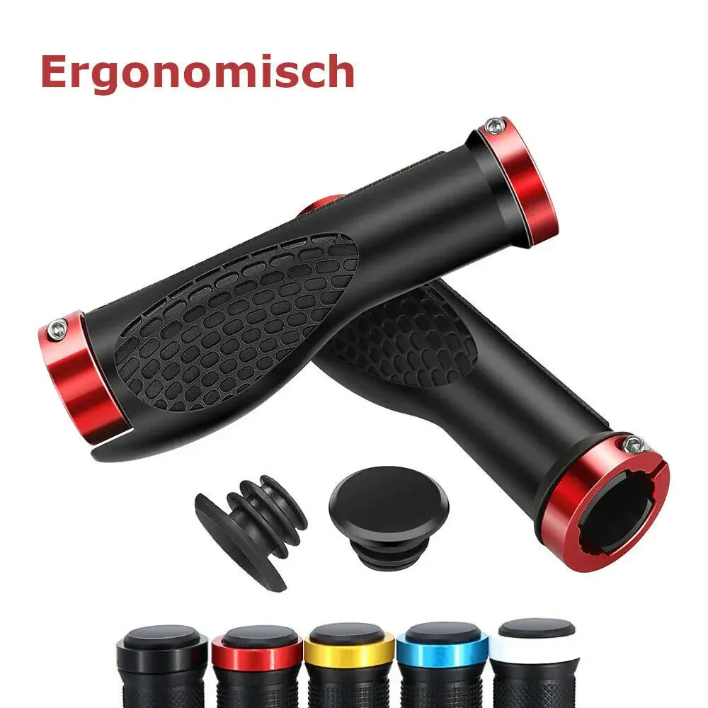 Manijas de bicicleta Manijas de manillar ergonómicas 1 par de manijas de goma antideslizantes para bicicleta Piezas de barra a prueba de golpes para bicicleta de montaña