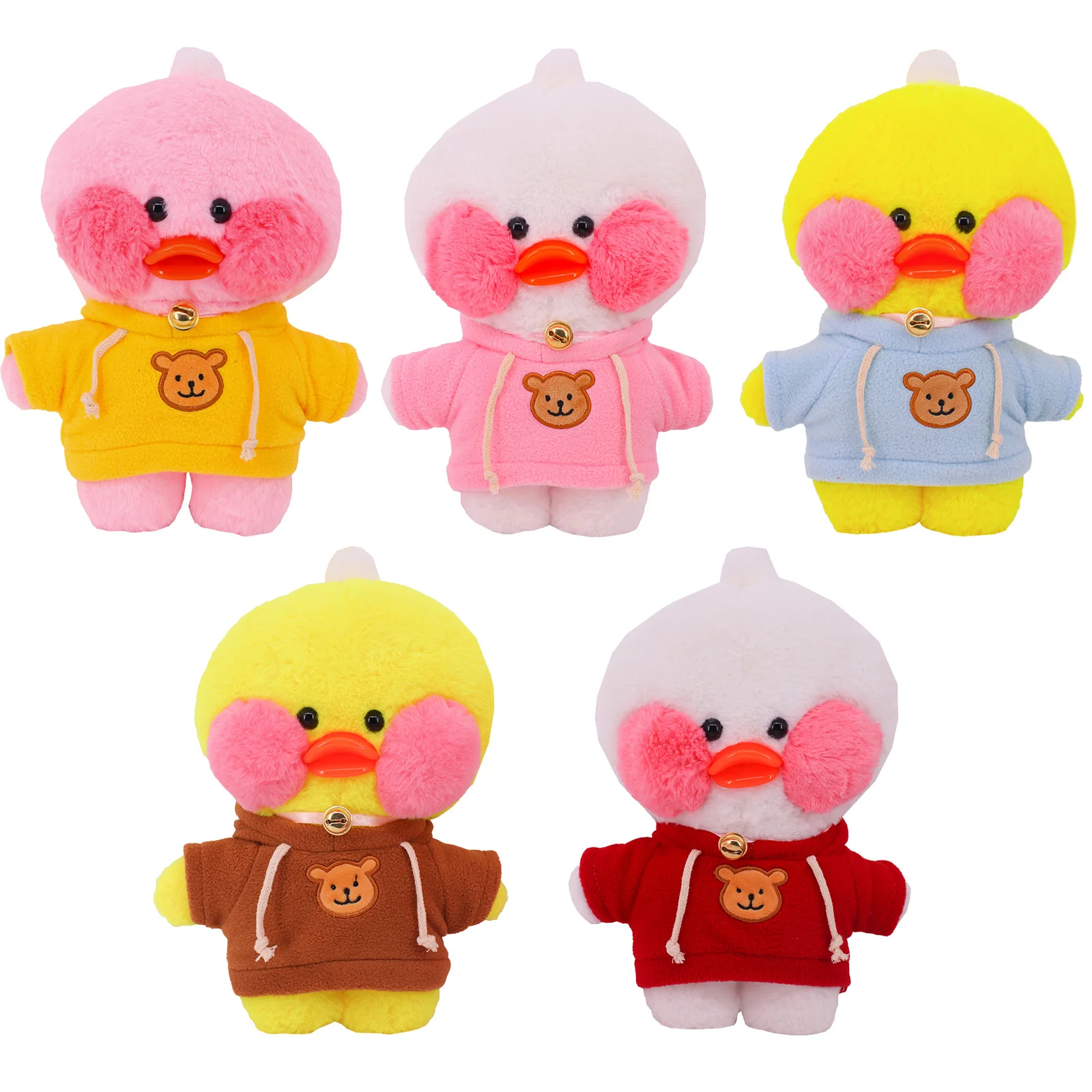 Suitable For 30cm Duck Doll Lalafangfang Clothes, Various Cute Animal Patterns, Plush Hooded Sweatshirt, Children's Gift