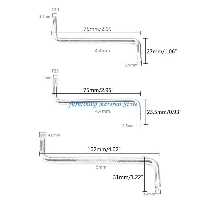 Y5GD (pak 3) schroevendraaier set 3 stuks ZTYPE dubbele kop offset schroevendraaiers ingesteld