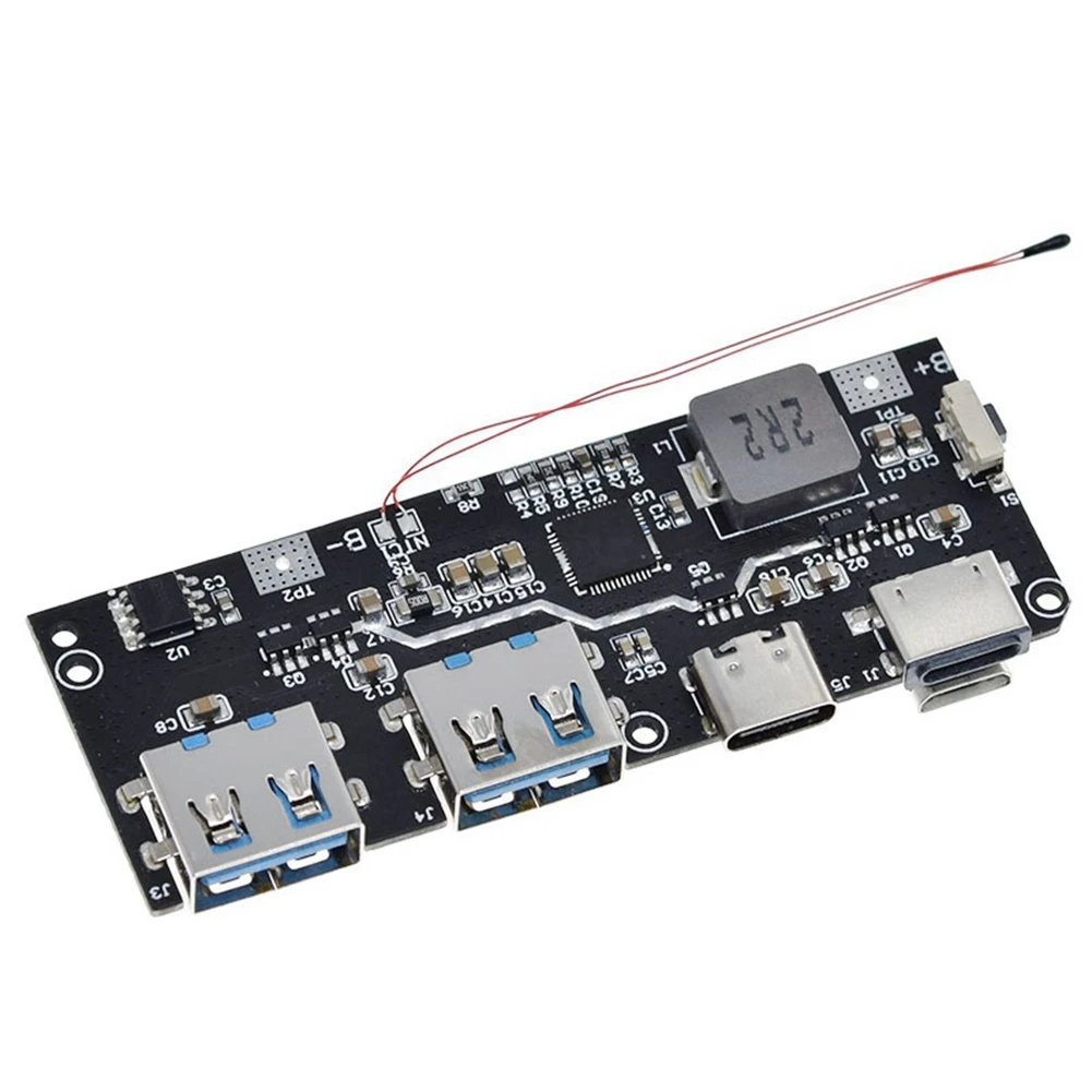 A10I QC4 PD3.0 22.5W Power Bank Module 5 Port 2 Way Fast Charge Mobile Power Module Circuit Board DIY Motherboard