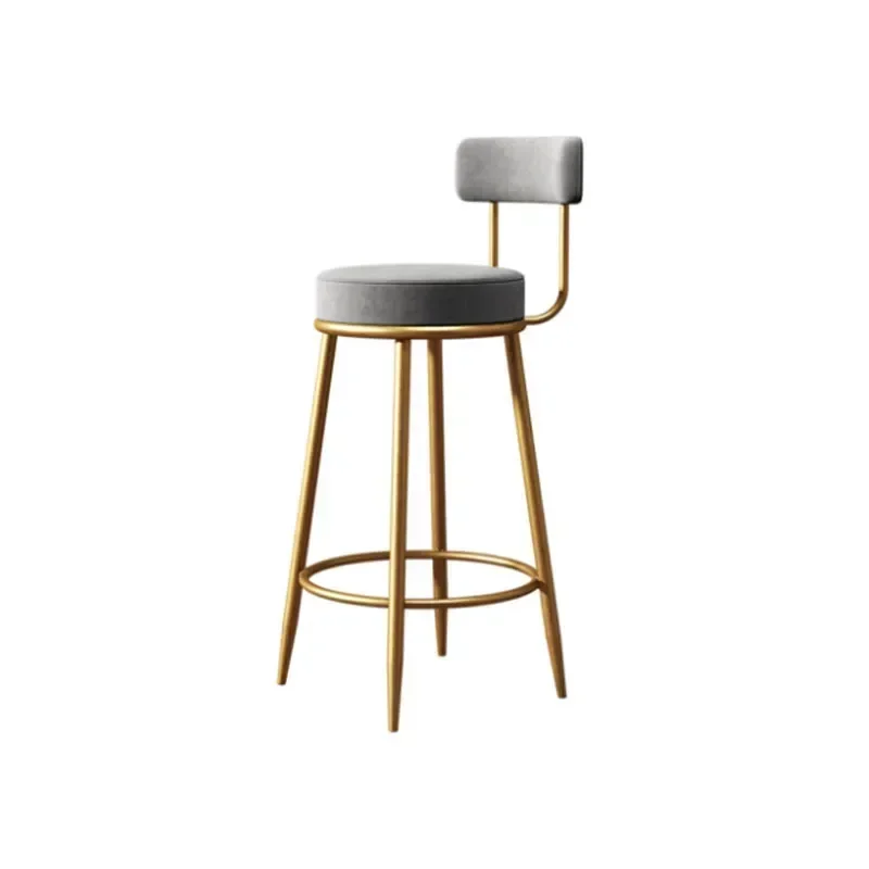 Bar Simple Casual Home Cafe Stool Back High Dining Chair Nail Shop Reception Room Bar Stools for Home