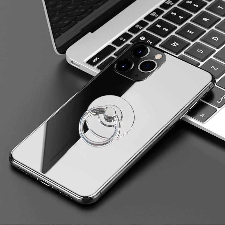 Ultra dünne Metallring Handy halter zurück Aufkleber Halterung Rotation kompatible Smartphone-Hülle für iPhone Xiaomi – Detail 12
