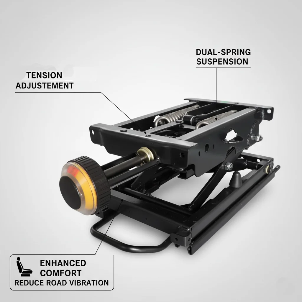 ممتص الصدمات الميكانيكي لمقعد الشاحنة شديد التحمل قابل للتعديل، مناسب لمركبات البناء والحفارات والرافعات الشوكية. #1