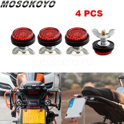 Warning Reflectors Motorcycle License Plate Bolts Nuts Decorative M5 Screw Tag Bolt Reflective Universal For Harley BMW Honda