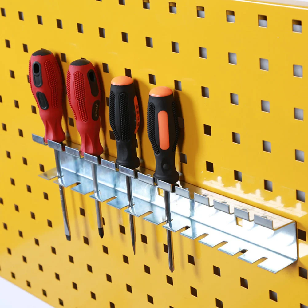1pc Screwdriver Holder 12-Hole Wall Mounted Steel Rack Heavy Duty Tool Organizer For Wrench Bolt Driver Storage Hand Tool Hanger