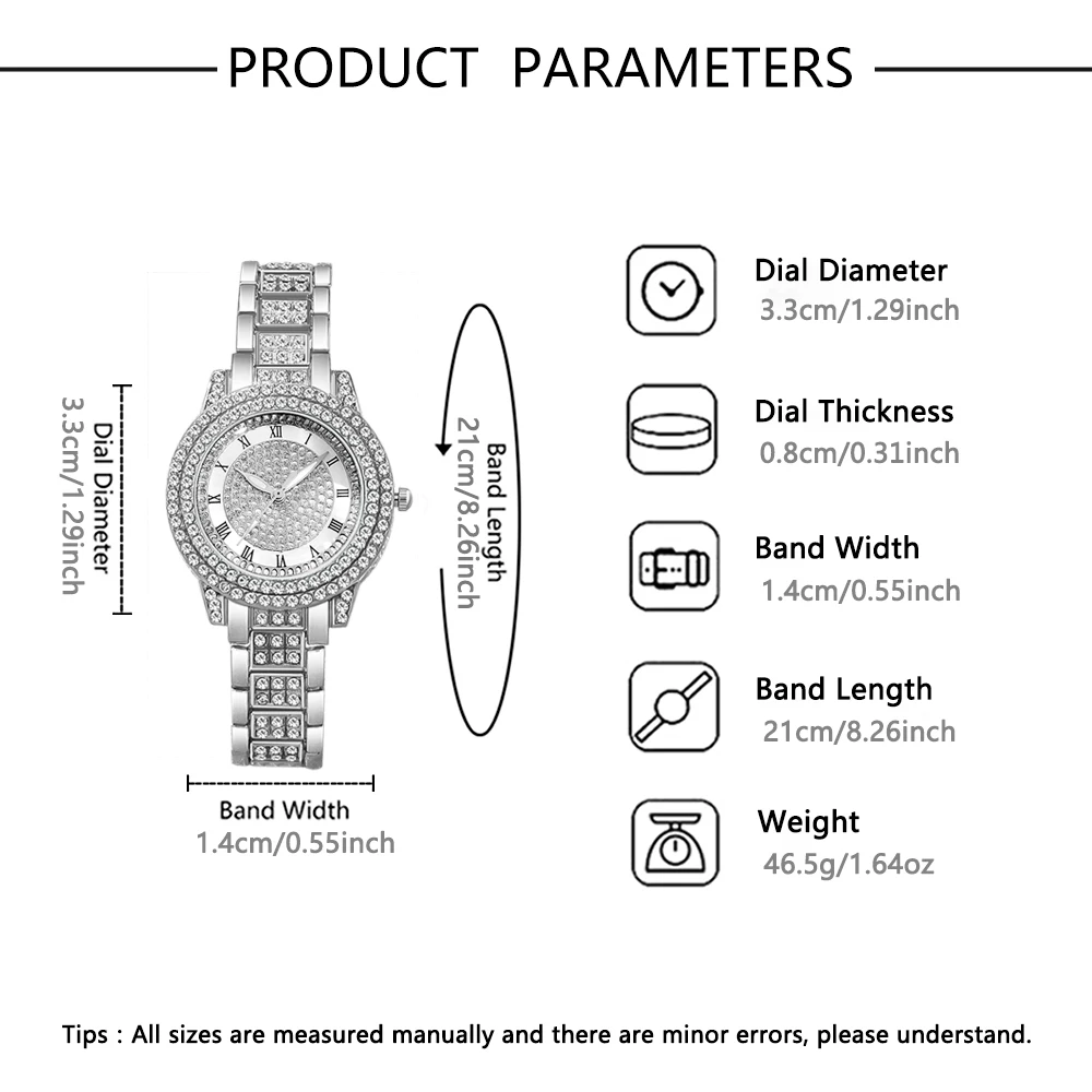 6pc Women's Light Luxury Four Piece Watch Gift  | Fashionable Quartz Watch , Showcasing Daily Elegance