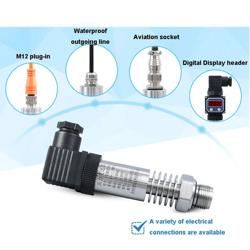 Sanitary high-precision high-temperature pressure transmitter 4-20mA steam liquid gas negative pressure sensor 60mpa