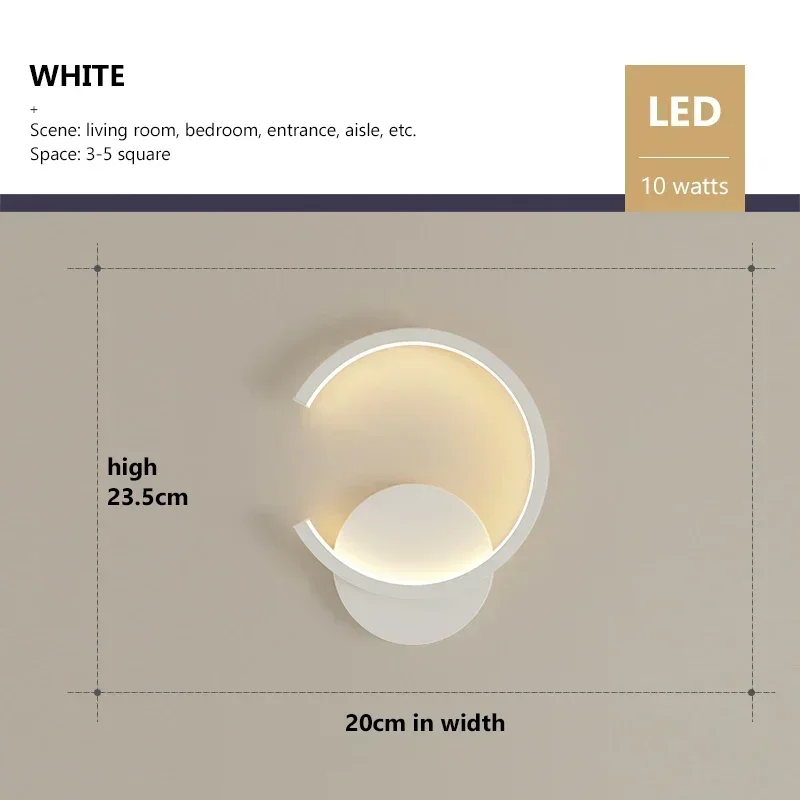 โคมไฟติดผนัง LED โมเดิร์น Minimalist C รูป Wall Sconce สําหรับห้องนั่งเล่นห้องนอนข้างเตียงทางเดินตกแต่งบ้านโคมไฟในร่ม