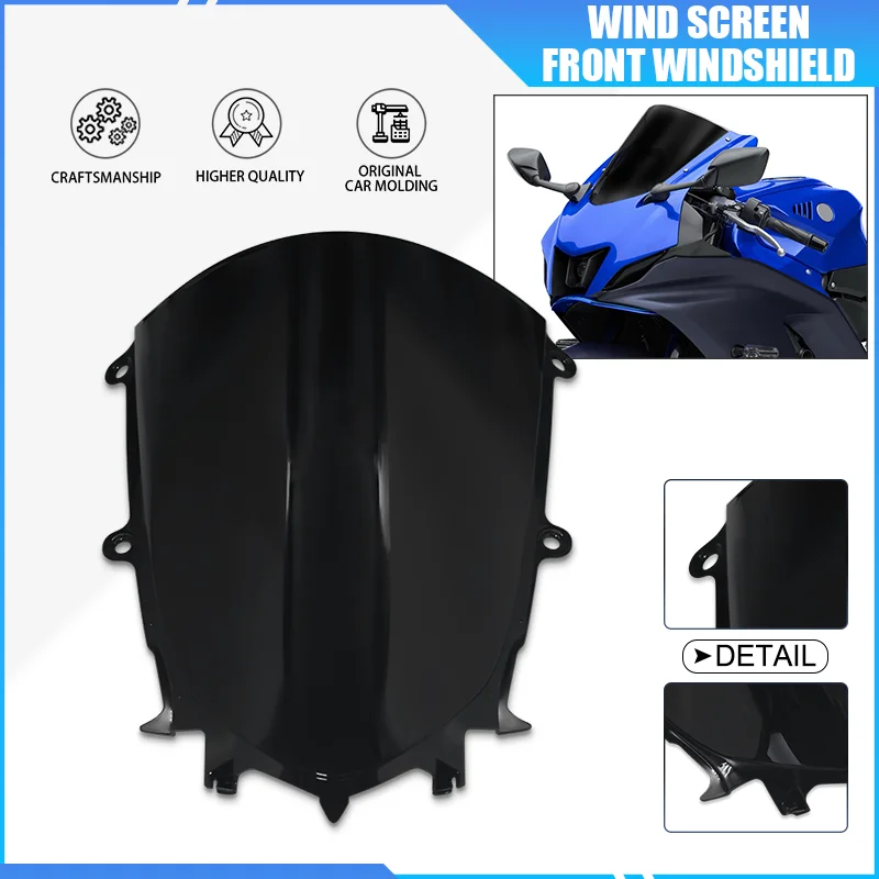 

r7 r6 Motorcycle Accessories Windshield Windscreen Viser Visor Deflector Protection For YZF-R7 2022-2024 YZF-R6 YZF600 2017-2023