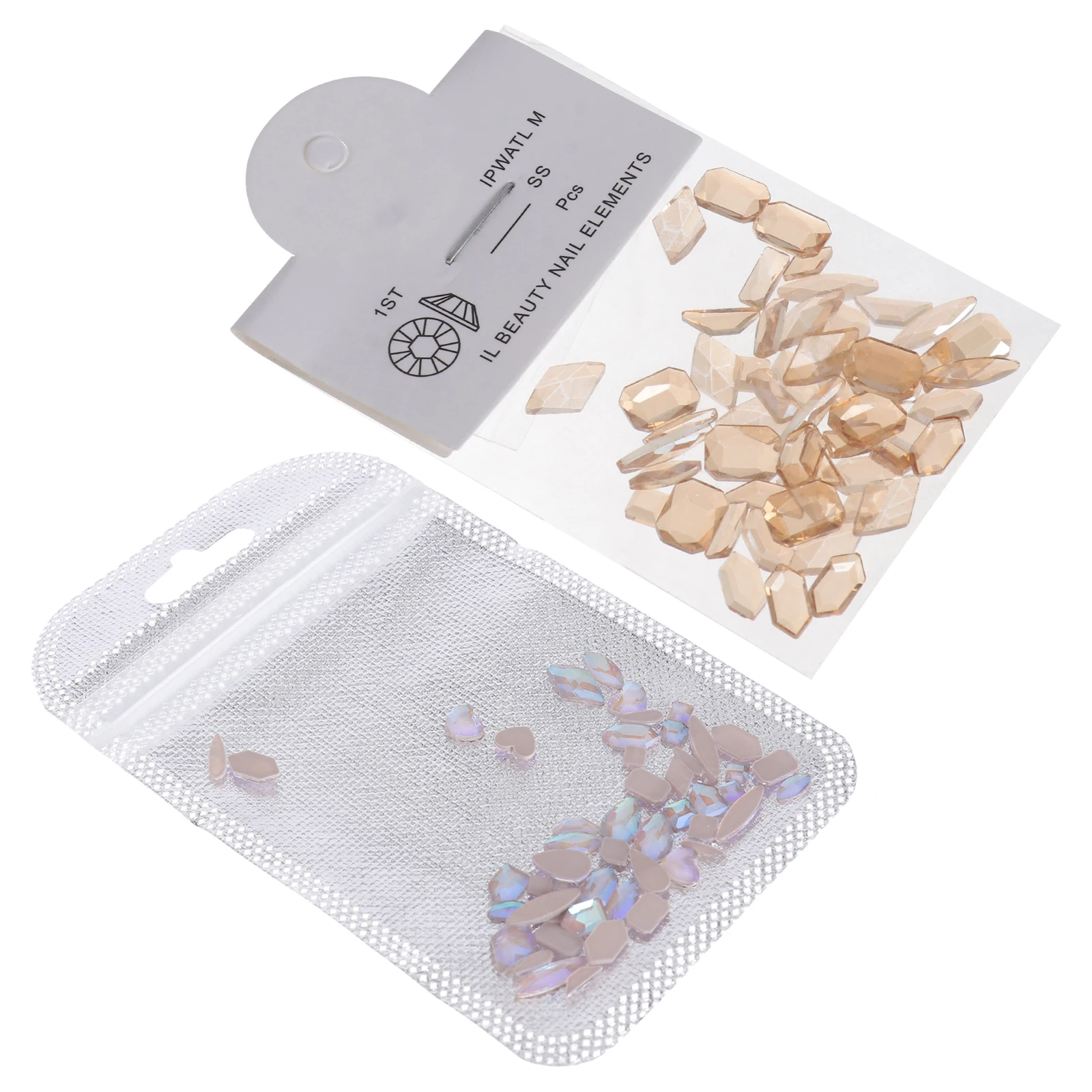 

2 Packs Art Rhinestone Flat-Bottomed Rhinestone Diy Manicure Decors Shiny Nail Decorations Creative Exquisite Nail