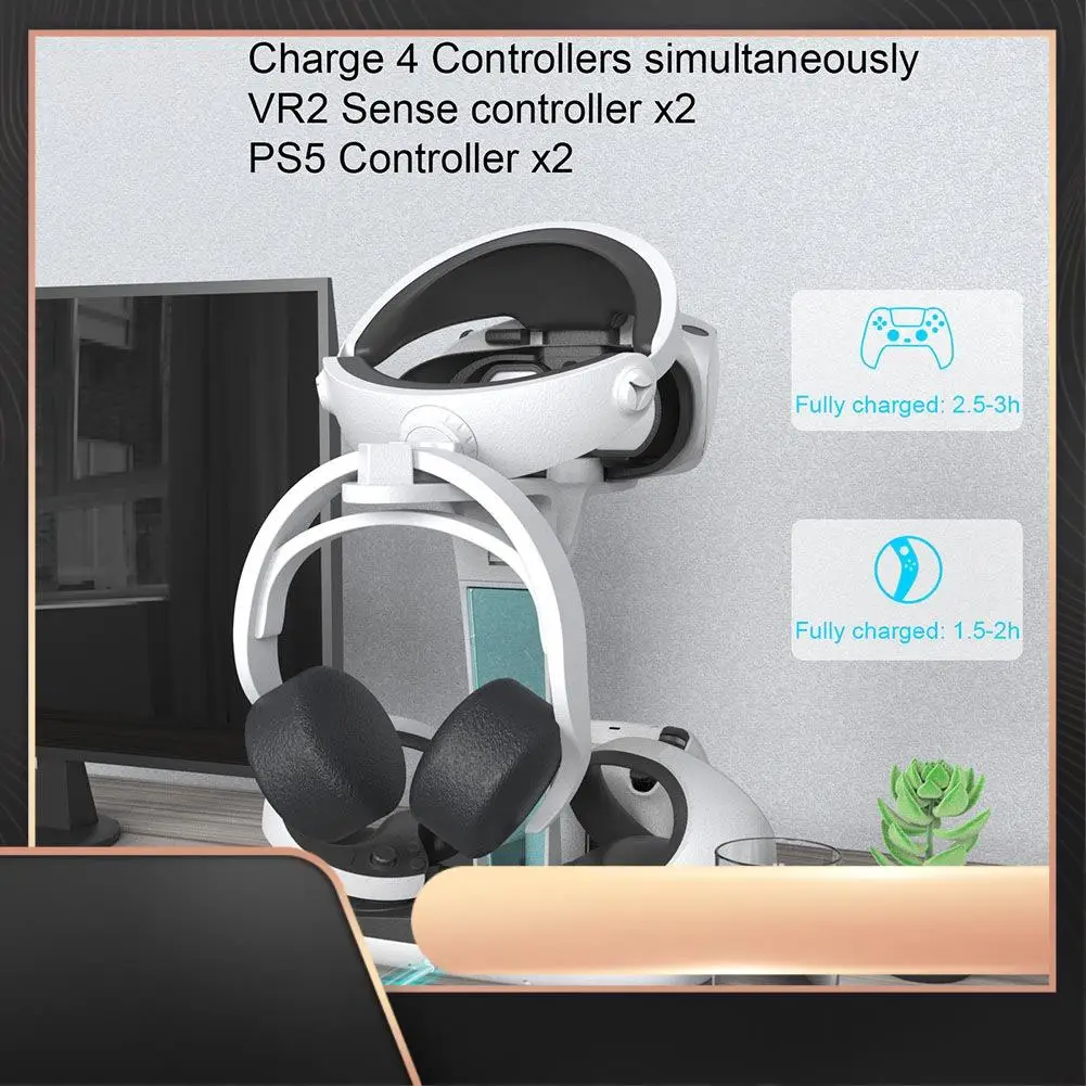 

N34R-JYS для PS5, ручка для зарядки, кронштейн для хранения PS VR2, стеллаж для хранения зарядки, многофункциональный кронштейн для хранения зарядки