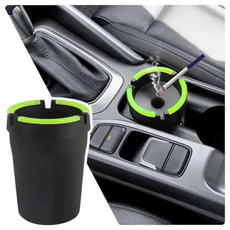 

Smokeless Ashtray, Portable Car Ashtrays for Cup Holder Smell Proof, Multifunctional Ashtray with Lid Smell Proof for Ccar Truc
