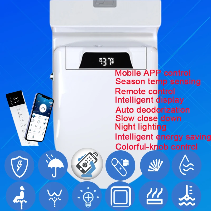 Smart Toilet Seat Electric Bidet Instant Warm Water Cleaning Intelligent Bidet Function Digital Toilette Japonais Seats