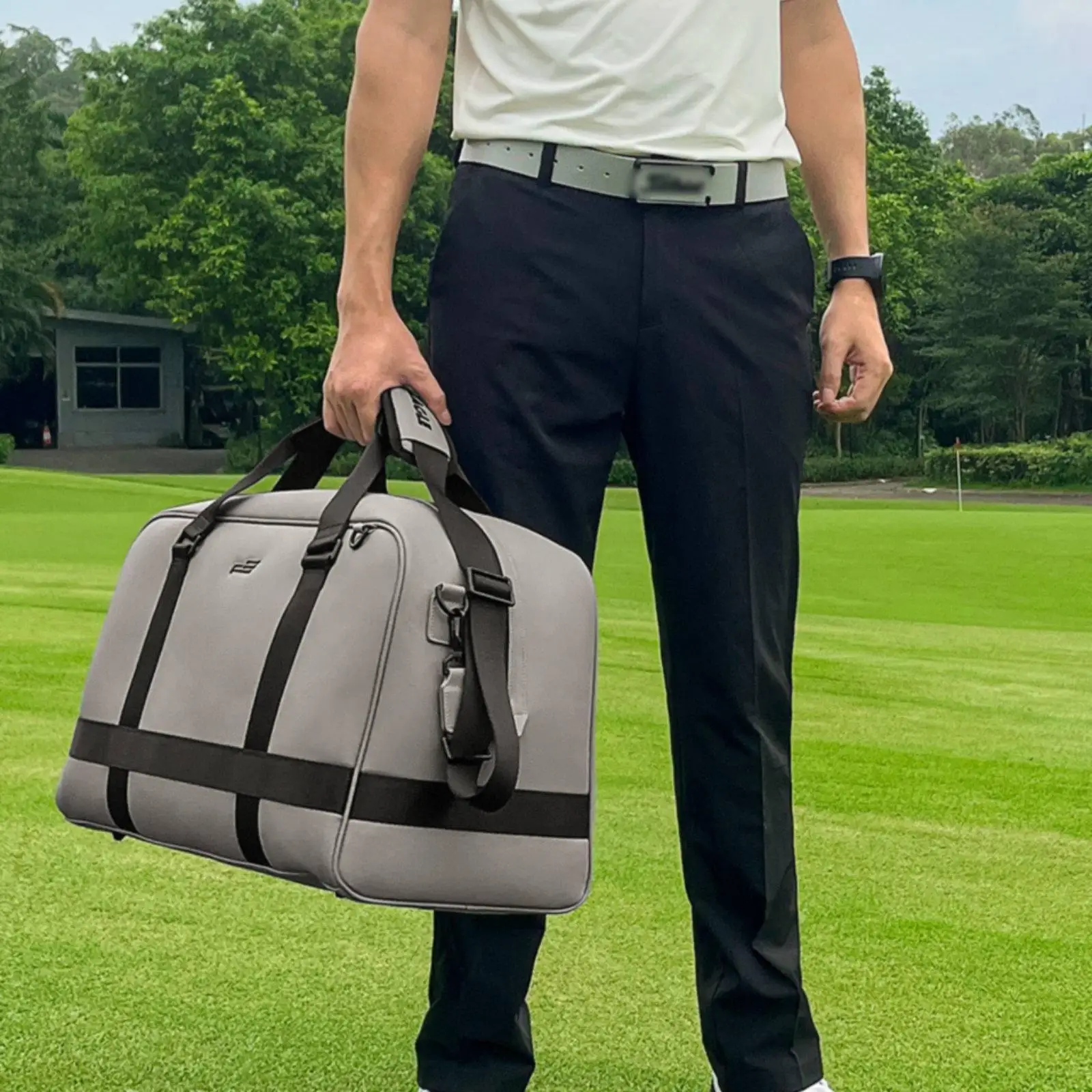 Golf Clothing Bag Carry Case Outdoor Travel Duffle with Shoe Pocket for Tee Time and Weekend Golf Trips