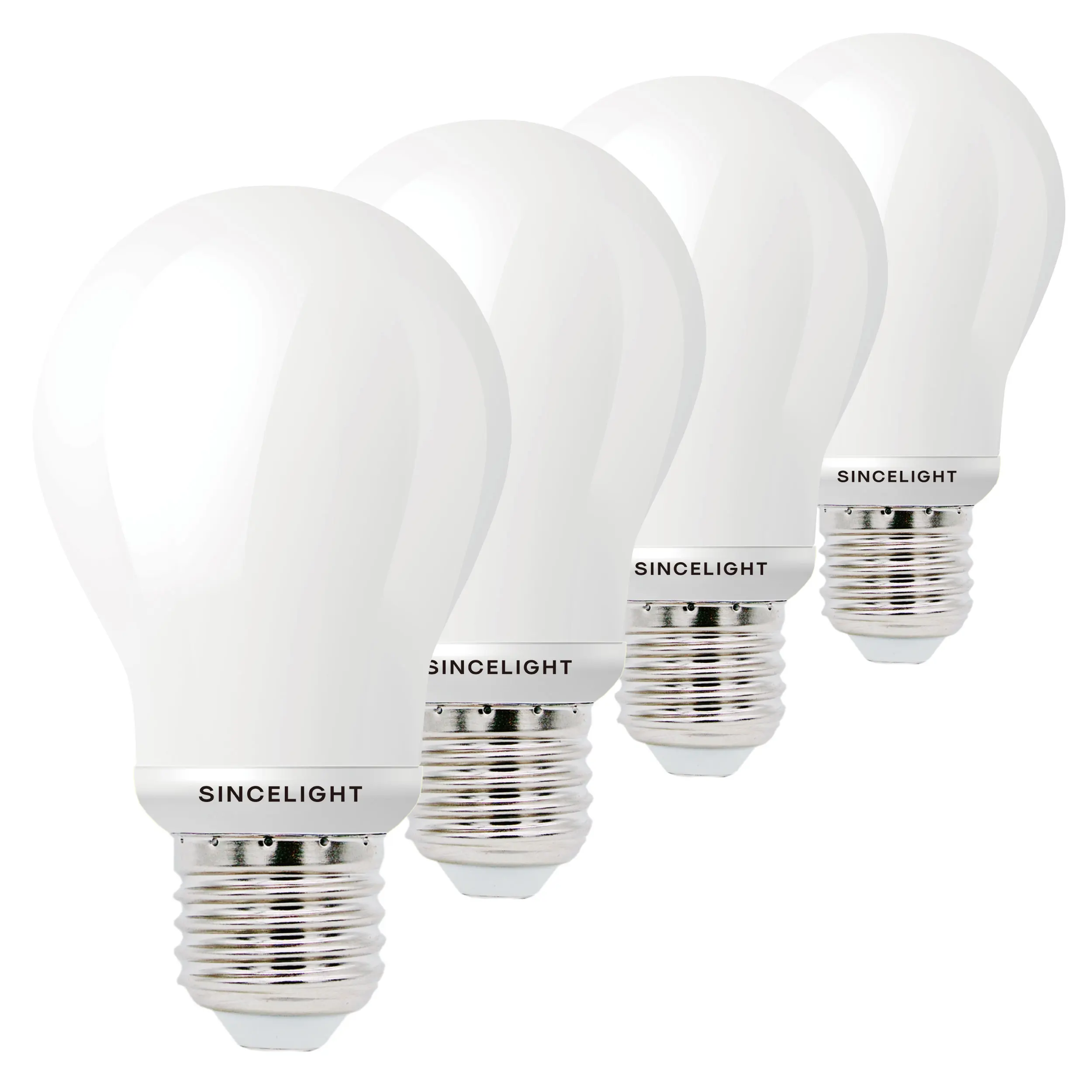 Pack of 4, 5W LED A60 Classic Light Bulb with E27 Base (All-Beam) Omni-Directional 2700K 5W (480lm) Equivalent to 50W