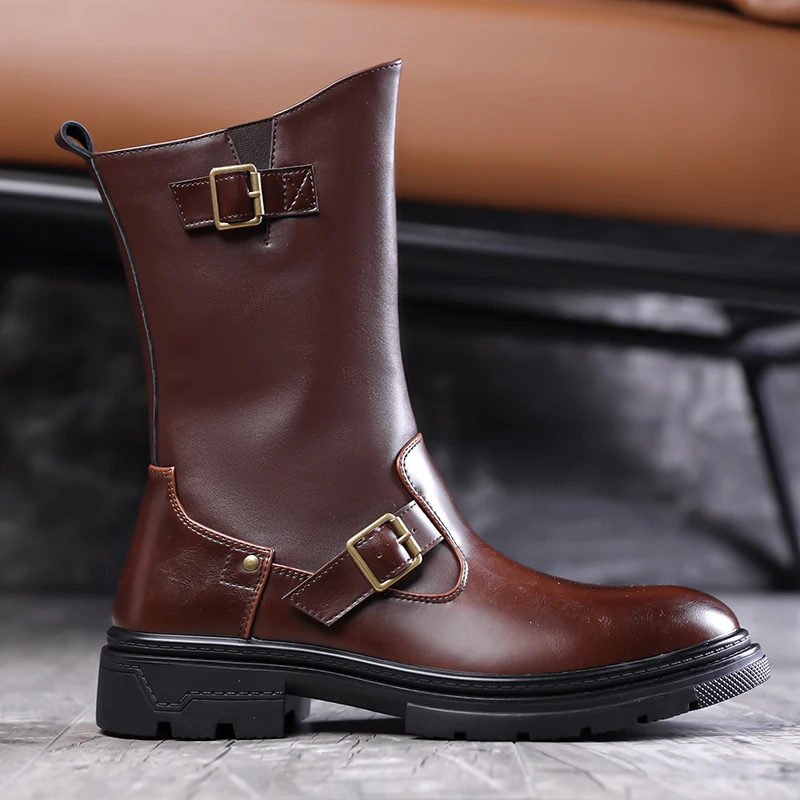 

Big Size 39-48 Chelsea Boots for Men Fashion Concise Outdoor Boots Men Comfortable Motorcycle Boots Pointed Toe Casual Shoes