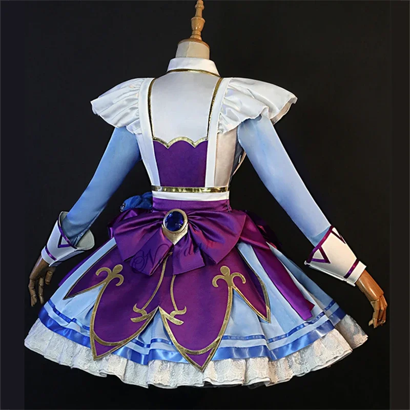 Disfraz de Cosplay de LOL Gwen para mujeres y niñas, zapatos de muñeca, peluca, Anime Cafe Cutie, vestido de Lolita dulce, traje de sirvienta