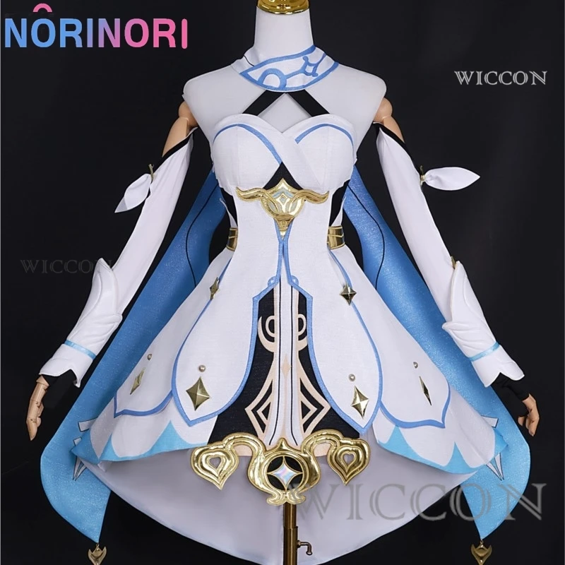 Viaggiatore Lumine Gioco Cosplay Genshin Impact Costume Cosplay Genshin Impact Viaggiatore Lumine Parrucca di alta qualità Vestito di scarpe Halloween