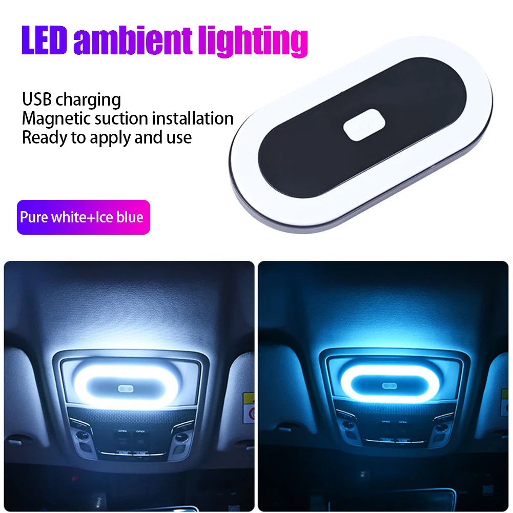 Car Reading Light Interior Light Change Dual Car Reading Light Interior Light USB Rechargeable Integrated Design