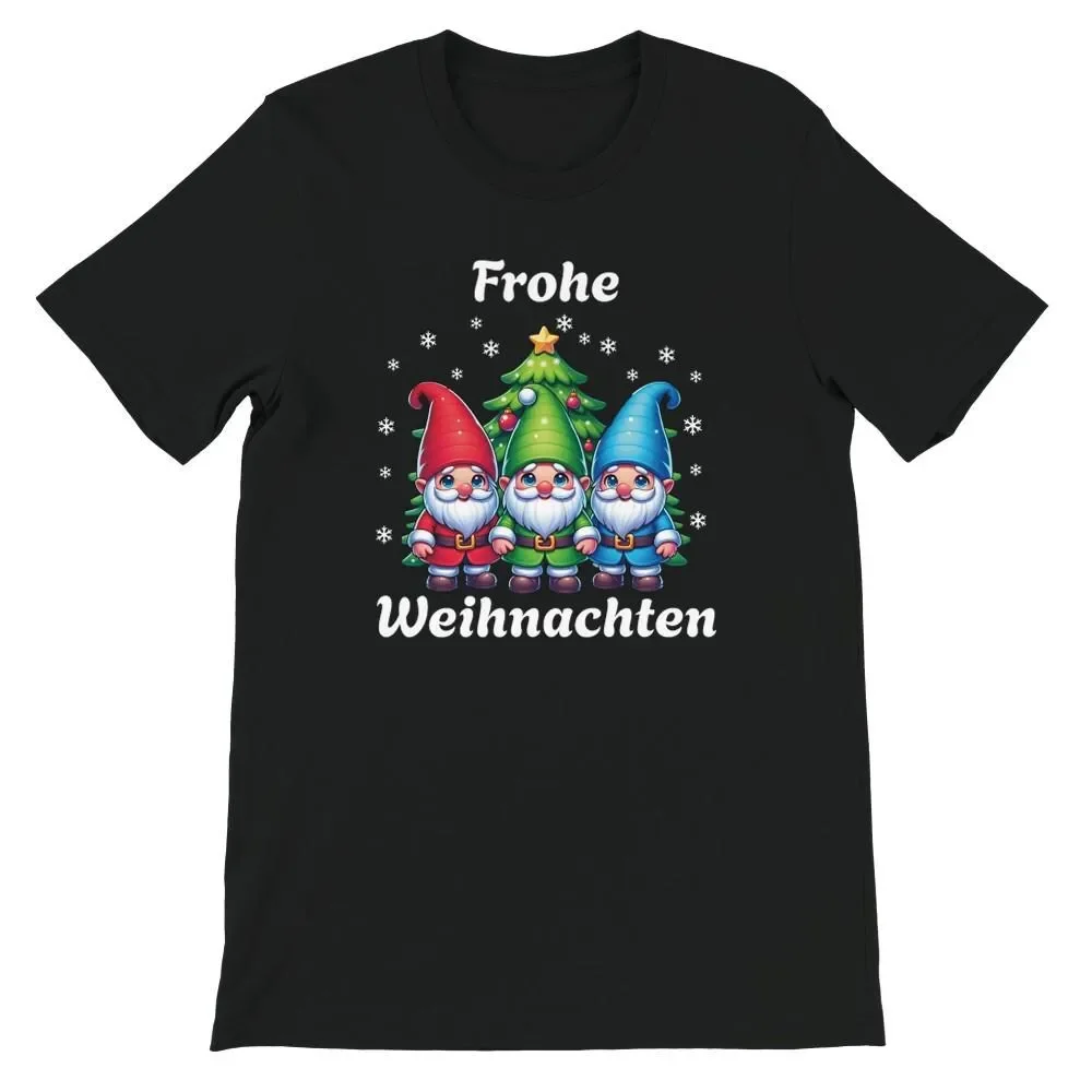 T Shirt Christmas Gnome Merry with funny motif tree snowflakes gift for
