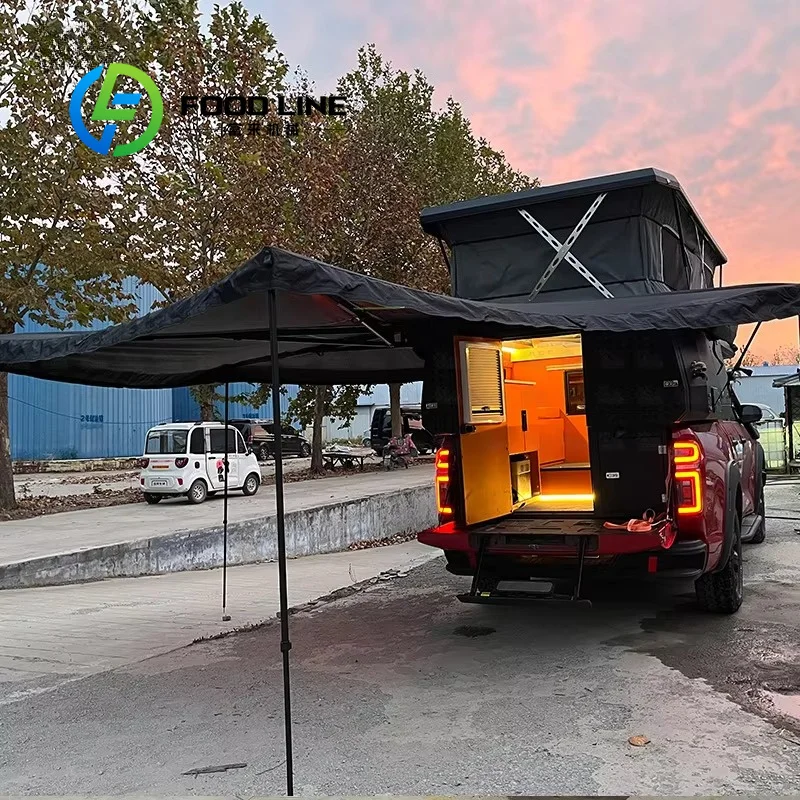 Portable 4x4 Truck Bed Pop Up Camper Tent for Pickup Overland Camping Outdoor Adventures Expedition Road Trips Journey Travel