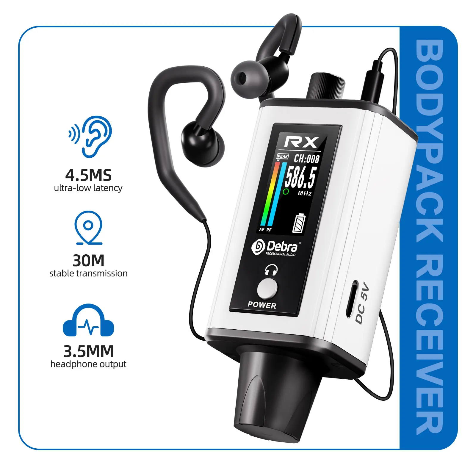 Sistema di monitoraggio wireless EMX-1, sistema wireless ricaricabile UHF portatile per strumenti musicali, microfono dinamico cablato