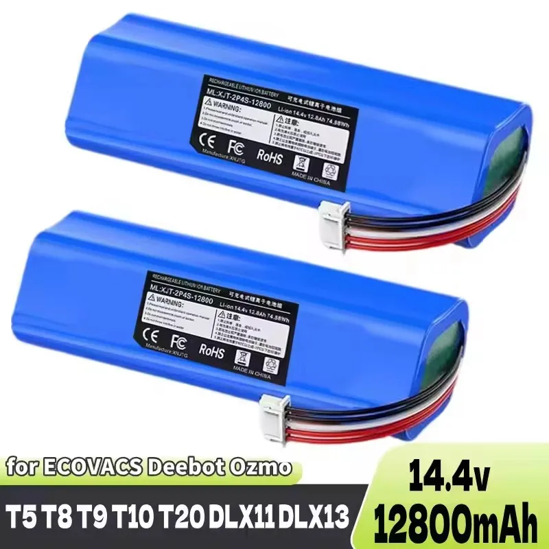 12800mAh Battery Replacement For ecovacs T5 T8 T9 T10 T20 DLX11 DLX13 DLN12 X1 X1omni X1 Deebot Ozmo Sweeping robot battery