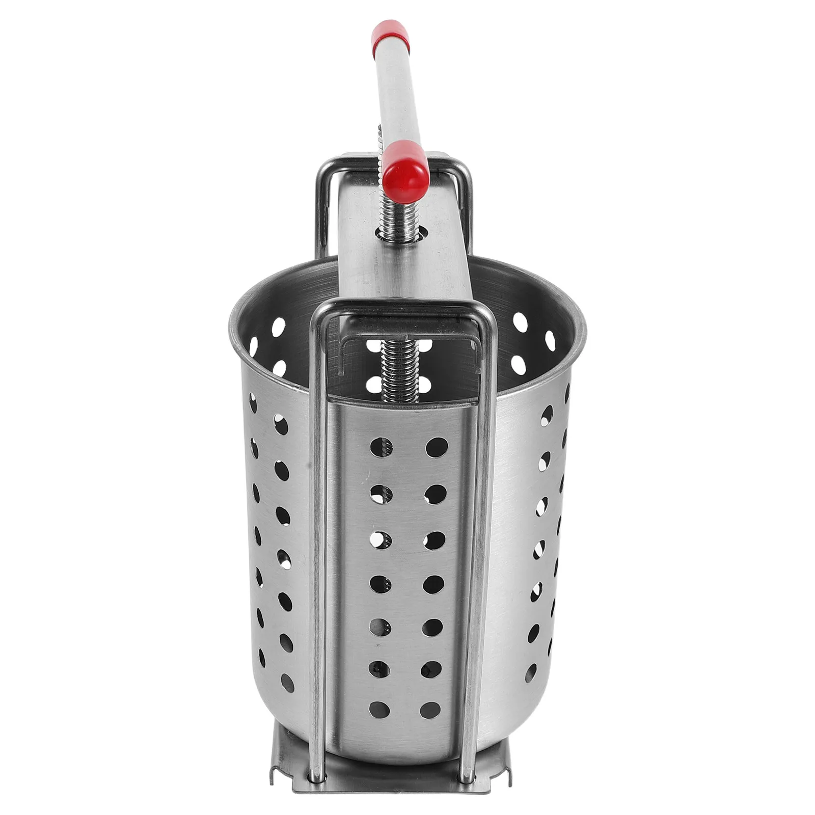 Exprimidor Manual de Frutas de Acero Inoxidable de 1.2L con Palanca para Prensar Miel, Aceitunas y Vegetales, Deshidratador de Cocina