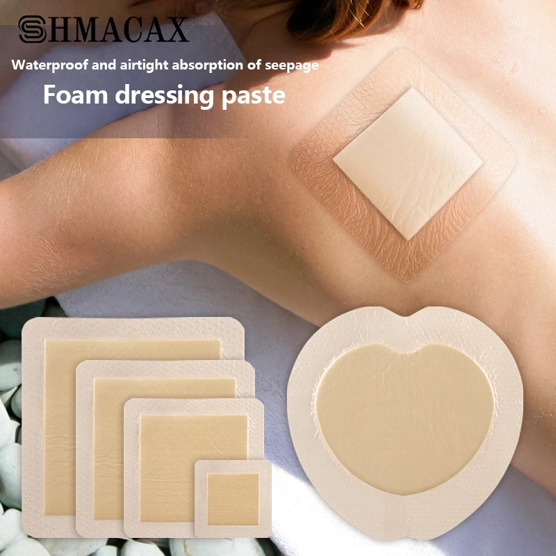 S/M/L/XL/XXL Dressing Wound Patch Silicone Gel Foam Sponge Gel Dressing Waterproof Medical Self-adhesive Wound Moisture Healing